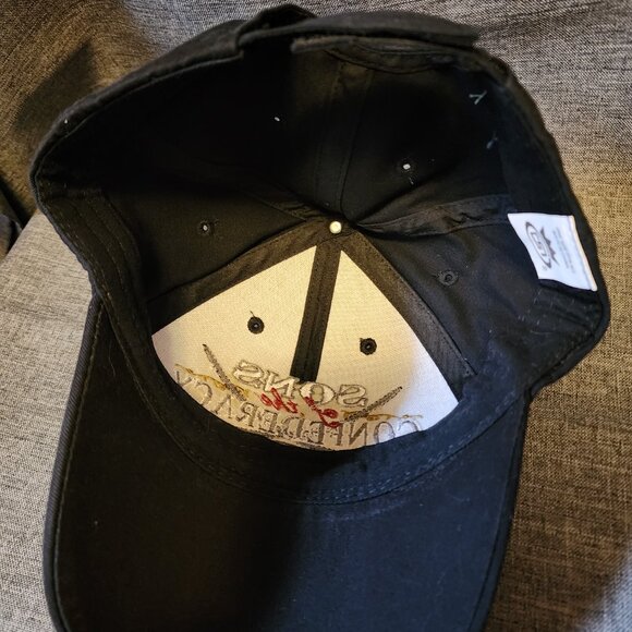 Capsmith Black Embroidered Sons Of The Confederacy Rebel Flag Hat - Picture 6 of 8